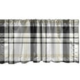 thumbnail image 1 of Ambesonne Beige Tan Window Valance, Cultural Squares Stripes, 42" x 12", Dark Grey Pale Mustard, 1 of 2