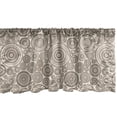 thumbnail image 1 of Ambesonne Beige Window Valance, Circular Composition Lace, 42" x 18", Tan Brown, 1 of 3