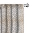 thumbnail image 1 of Ambesonne Beige and Brown Window Curtains, Rococo and Scroll, Each 28" W x 95" L, Beige and Brown, 1 of 5