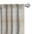 thumbnail image 1 of Ambesonne Beige and Brown Curtains, Rococo and Scroll, Pair of 28"x84", Beige and Brown, 1 of 5