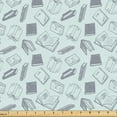 thumbnail image 1 of Ambesonne Bibliophile Fabric by the Yard Upholstery, Multitude Books Sketch, 1 Yard, Pale Blue Purpleblue, 1 of 5