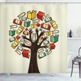 thumbnail image 1 of Ambesonne Bibliophile Shower Curtain, Colorful Books Tree, 69"Wx84"L, Ivory Multicolor, 1 of 1