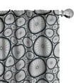 thumbnail image 1 of Ambesonne Bicycle Window Curtains, Repeated Bike Wheels Art, Each 28" W x 95" L, Pearl and Charcoal Grey, 1 of 5