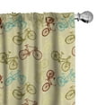 thumbnail image 1 of Ambesonne Bicycle Curtains, Contrast Vintage Colors, Pair of 28"x63", Multicolor, 1 of 5