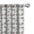 thumbnail image 1 of Ambesonne Bicycle Curtains, Penny-Farthing Tandem, Pair of 28"x63", Multicolor, 1 of 5