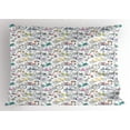 thumbnail image 1 of Ambesonne Bicycle Pillow Sham, Retro Colorful Bikes, 26" X 20", Multicolor, 1 of 2