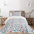 thumbnail image 1 of Ambesonne Bicycle Quilted Bedspread Set 2 Pcs, Retro Hipster Lifestyle, Twin Size, Multicolor, 1 of 5
