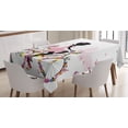thumbnail image 1 of Ambesonne Bicycle Tablecloth Rectangular Table Cover, Girl Flower Butterflies, 60"x84", Multicolor, 1 of 4