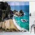 thumbnail image 1 of Ambesonne Big Sur Shower Curtain, Pfeiffer State Park Coast, 69"Wx70"L, Multicolor, 1 of 4