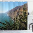 thumbnail image 1 of Ambesonne Big Sur Shower Curtain, Ragged Point Southern Coast, 69"Wx84"L, Multicolor, 1 of 1