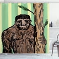thumbnail image 1 of Ambesonne Bigfoot Shower Curtain, Mysterious Yeti Sketch, 69"Wx84"L, Multicolor, 1 of 3