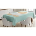thumbnail image 1 of Ambesonne Bigfoot Tablecloth Rectangular Table Cover, Graphic Happy Yeti, 52"x70", Mint Green Sand Brown, 1 of 4