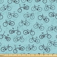 thumbnail image 1 of Ambesonne Bike Fabric by the Yard Upholstery, Various Bicycle Silhouettes, 2 Yards, Blue Slate Blue, 1 of 1