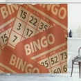thumbnail image 1 of Ambesonne Bingo Shower Curtain, Graphic Game Cards Pile, 69"Wx70"L, Burnt Orange Sand Brown, 1 of 3