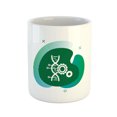 thumbnail image 1 of Ambesonne Biological Engineer Ceramic Gift Mug, Green, 1 of 4
