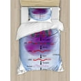 thumbnail image 1 of Ambesonne Biology Duvet Cover Sets, Molecular Gene Infographic, 2-Twin, White Pale Ceil Blue, 1 of 4