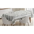 thumbnail image 1 of Ambesonne Birch Tree Tablecloth Rectangular Table Cover, Seasonal Woodland, 60"x84", Black and White, 1 of 4