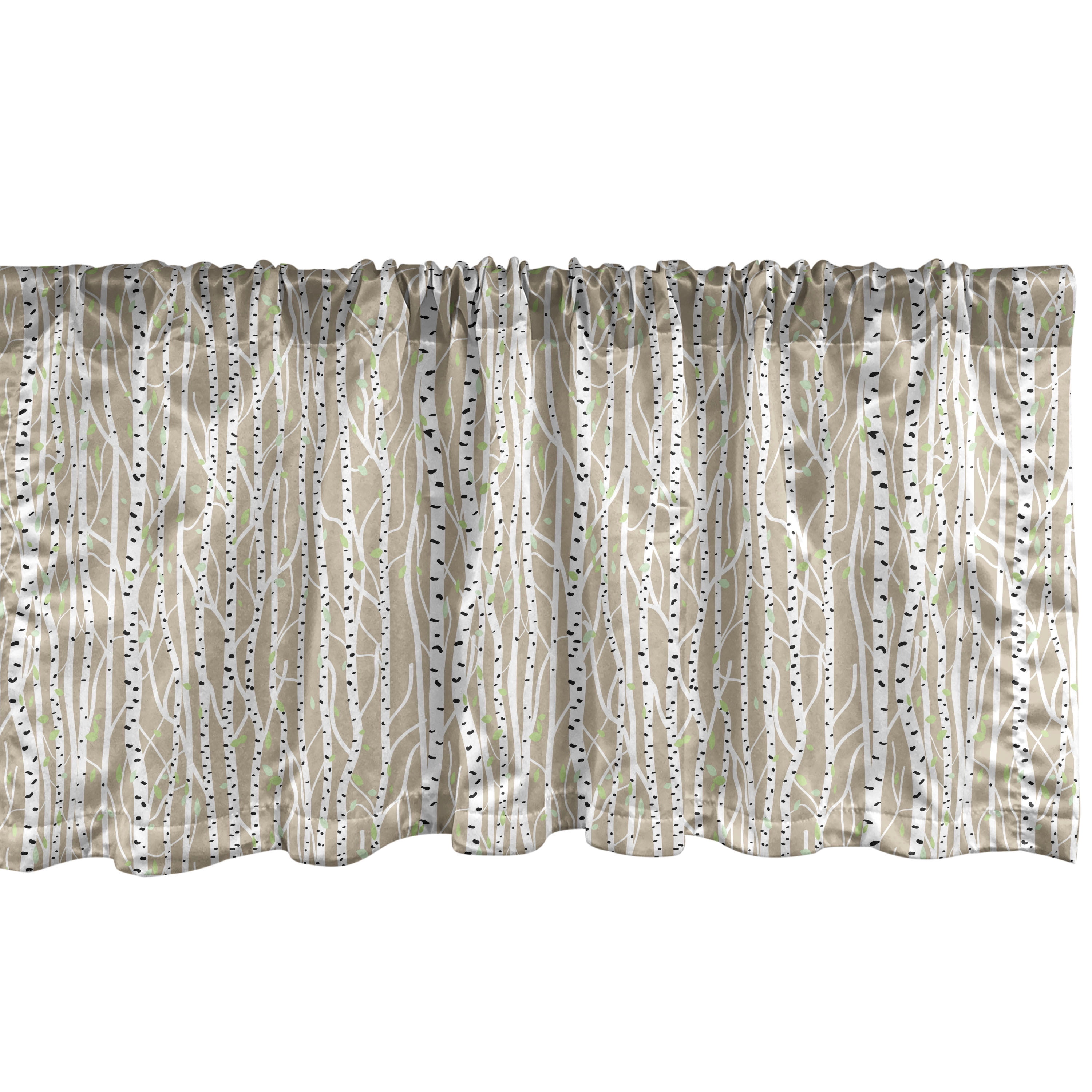 Striped Sateen Ruffled 54'' W Window Valance in