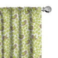 thumbnail image 1 of Ambesonne Bird 4-Panel Curtains, Avian Animals and Flora Petals, 56"x95", Yellow Green Cocoa, 1 of 4