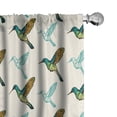 thumbnail image 1 of Ambesonne Bird 4-Panel Curtains, Colorful Hummingbirds, 56"x84", Ivory Dark Seafoam, 1 of 1