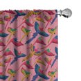 thumbnail image 1 of Ambesonne Bird 4-Panel Curtains, Tropical Parrots Long Tails, 56"x84", Pastel Pink Multicolor, 1 of 4