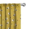 thumbnail image 1 of Ambesonne Bird Window Curtains, and Mother Seagull Animal, Each 28" W x 95" L, Yellow Grey, 1 of 4