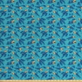thumbnail image 1 of Ambesonne Bird Fabric by the Yard Upholstery, Surreal and Whimsical Birdies, 10 Yards, Sea Blue Pale Orange, 1 of 4