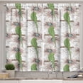 thumbnail image 1 of Ambesonne Bird Kitchen Curtains, Vintage Birds and Flower Art, 55"x45", Olive Green Salmon, 1 of 1