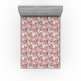 thumbnail image 1 of Ambesonne Bird Print Fitted Sheet, Romantic English Roses, Queen Size, Pale Mauve and Dried Rose, 1 of 5