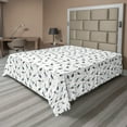 thumbnail image 1 of Ambesonne Bird Print Flat Bedding Sheet Soft Top Sheet, Asian Animals Artwork, California King, White and Slate Blue, 1 of 1