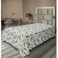 thumbnail image 1 of Ambesonne Bird Print Flat Bedding Sheet Soft Top Sheet, Vintage Wild Forest Art, Twin, Off White and Pale Blue Grey, 1 of 1