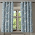 thumbnail image 1 of Ambesonne Bird Print Grommet Curtain, Crane Cartoon Pattern, 50"x60", White and Blue Grey, 1 of 5