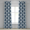 thumbnail image 1 of Ambesonne Bird Print Grommet Curtain, Simple Traditional Motif, 50"x72", Slate Blue and White, 1 of 5