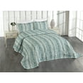 thumbnail image 1 of Ambesonne Bird Print Quilted Coverlet 2 Pcs, Winter Forest Snowy Art, Twin Size, Cadet Blue Yellow and Grey, 1 of 4