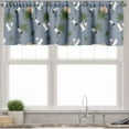 thumbnail image 1 of Ambesonne Bird Print Valance Pack of 2, Japanese Cranes and Bush, 42"X12", Purpleblue Multicolor, 1 of 5
