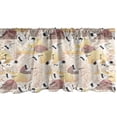 thumbnail image 1 of Ambesonne Bird Print Valance Pack of 2, Tender Cranes and Reeds, 42"X18", Champagne Multicolor, 1 of 3