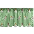 thumbnail image 1 of Ambesonne Bird Print Window Valance, Apple Blossoming Avian, 54" X 18", Sea Green and Multicolor, 1 of 3