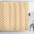 thumbnail image 1 of Ambesonne Bird Shower Curtain, Funny Pelicans Illustration, 69"Wx70"L, Pale Peach Cocoa, 1 of 5