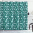 thumbnail image 1 of Ambesonne Bird Shower Curtain, Valentines Birds Floral Art, 69"Wx75"L, Hunter Green Mint Green, 1 of 4
