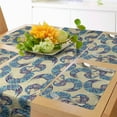 thumbnail image 1 of Ambesonne Bird Table Runner & Placemats, Abstract Japanese Peacock Art, Placemat 4 pcs + Runner 12"x90", Grey Yellow Multicolor, 1 of 2