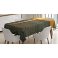 thumbnail image 1 of Ambesonne Bird Tablecloth Rectangular Table Cover, Geese Flying over Lake, 60"x84", Orange and Grey, 1 of 4