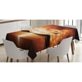 thumbnail image 1 of Ambesonne Bird Tablecloth Rectangular Table Cover, Sunset SeMountain Wings, 52"x70", Brown Yellow, 1 of 4