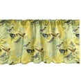 thumbnail image 1 of Ambesonne Bird Valance Pack of 2, Tiny Birds on Branches, 42"X12", Yellow and Multicolor, 1 of 3
