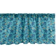 thumbnail image 1 of Ambesonne Bird Window Valance, Surreal and Whimsical Birdies, 42" x 12", Sea Blue Pale Orange, 1 of 3