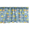 thumbnail image 1 of Ambesonne Bird on a Wire Window Valance, Winged Animal Clouds, 54" X 18", Blue Grey Multicolor, 1 of 3