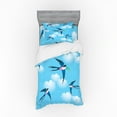 thumbnail image 1 of Ambesonne Birds Bedding Set 3 Pcs, Hirundo Atrocaerulea, Twin XL, Multicolor, 1 of 3