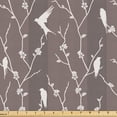 thumbnail image 1 of Ambesonne Birds Fabric by the Yard Upholstery, Resplendent Quetzal Bird, 3 Yards, Ivory Taupe and Dimgrey, 1 of 1