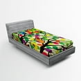 thumbnail image 1 of Ambesonne Birds Fitted Sheet, Happy Birds Colorful Tree, Twin XL Size, Multicolor, 1 of 2