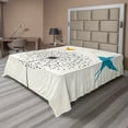 thumbnail image 1 of Ambesonne Birds Flat Sheet, Dandelion and Swallows, King Size, Eggshell Multicolor, 1 of 1