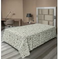 thumbnail image 1 of Ambesonne Birds Flat Sheet, Summery Flying Birds, Twin Size, Pale Sage Green and Grey, 1 of 1